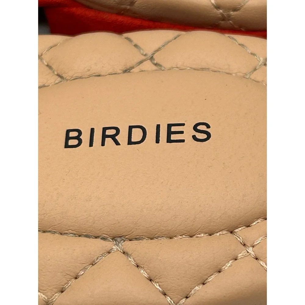 Birdies The Swan Mules Women Sz 8.5 Red Pink Suede Colorblock Pointed Toe Flats